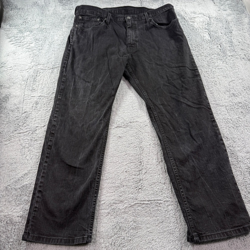 Levis 559 Relaxed Straight Jeans Mens 38x30 Faded Black Denim Pants 00559-0239